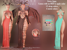 [[ Masoom ]] Vestido  Crimson Queen - Aqua