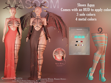 [[Masoom]] Crimson Queen Zapatos - Aqua