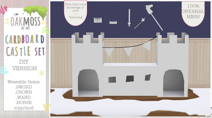 .Oakmoss. - CardBoard Castle Set (DIY VERSION)
