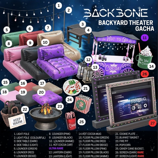 BackBone Backyard Theater - Side Table (dark)