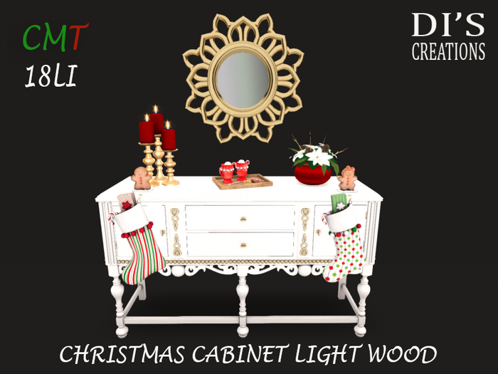 CHRISTMAS CABINET LIGHT WOOD