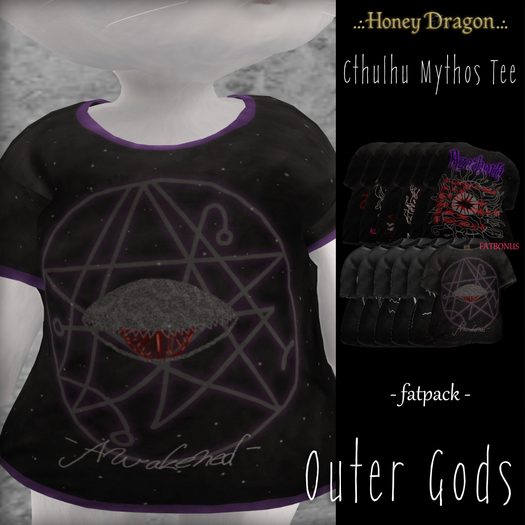 .:.H/D.:. Cthulhu Mythos Tee / Outer Gods - Fatpack