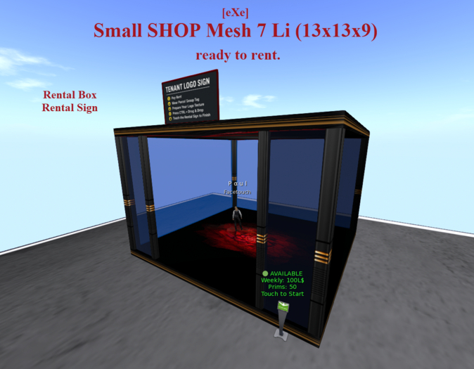Small SHOP Mesh 7 Li (13x13x9)  m0 Ready to Rent rental box system