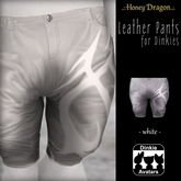 .:.H/D.:. Leather Pants for Dinkie // White [24FDALP5]