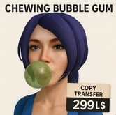Chewing Bubble Gum (Green & Orange) – Animated Bubble Blower Accessory
