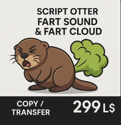 Script Otter Fart Sound & Fart Cloud – Full Perm Fun Effect Script