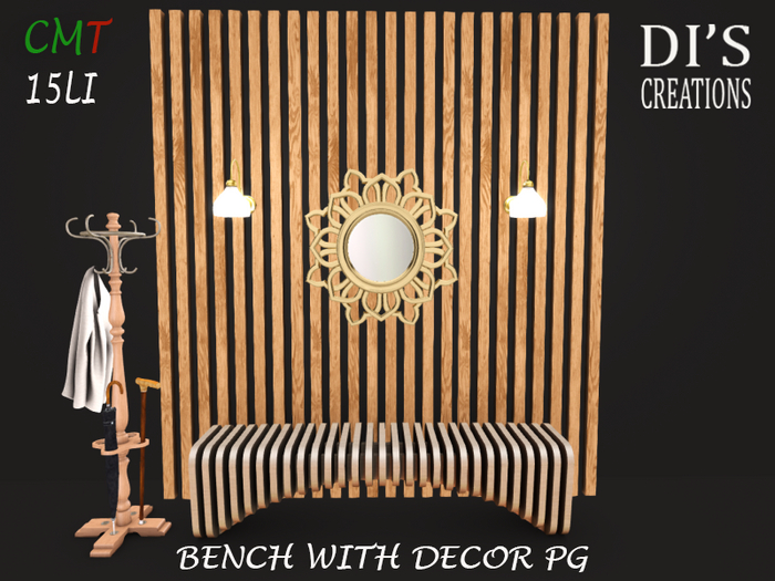BENCH WITH DECOR PG