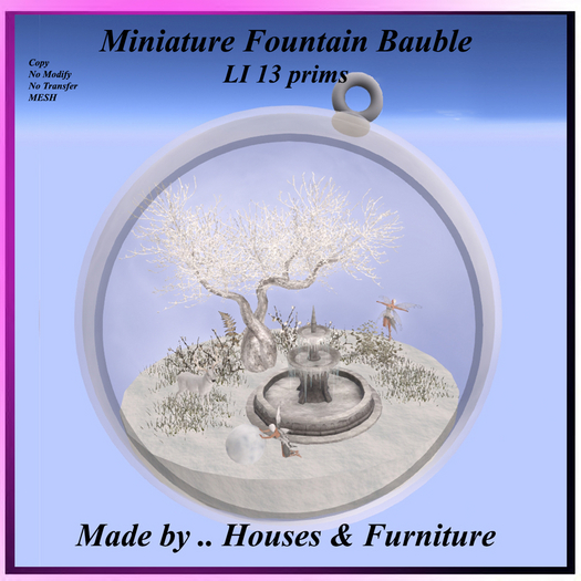 Miniature Fountain Bauble