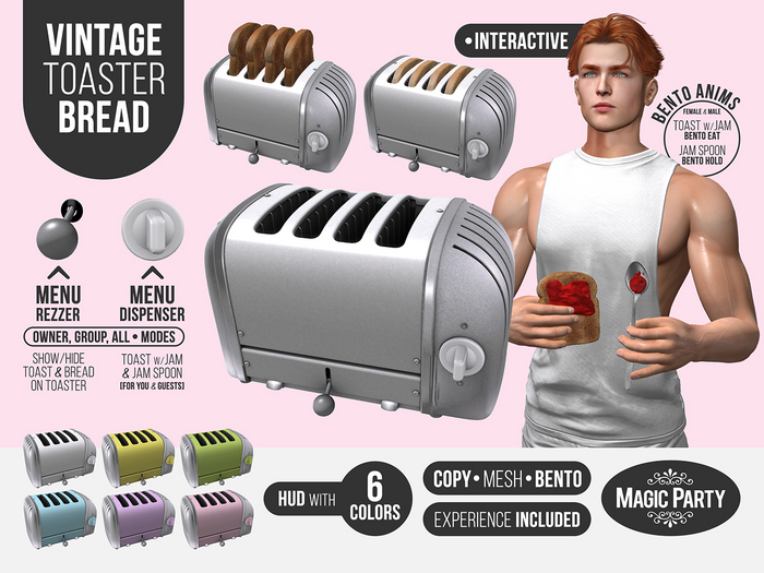 Vintage Toaster Bread (MagicKitchen) [BENTO]