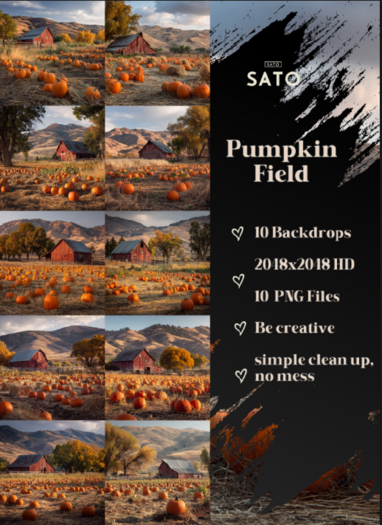 SATO - Pumpkin Field backdrops (UNPACK)