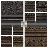 TB - SEAMLESS CARVED WOOD PACK 4