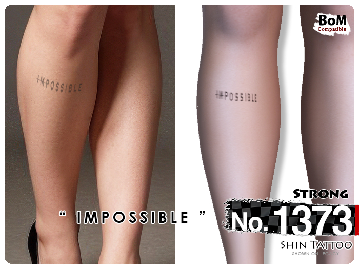 (Shin Tattoo) No.1373 Strong