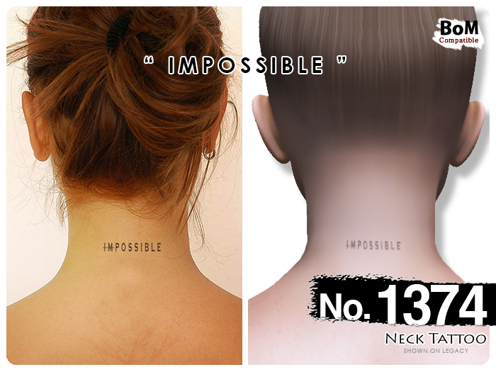 (Neck Tattoo) No.1374