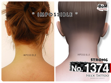 (Neck Tattoo) No.1374 Strong