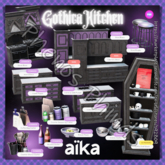 aika Gothica Kitchen - Stove (black)
