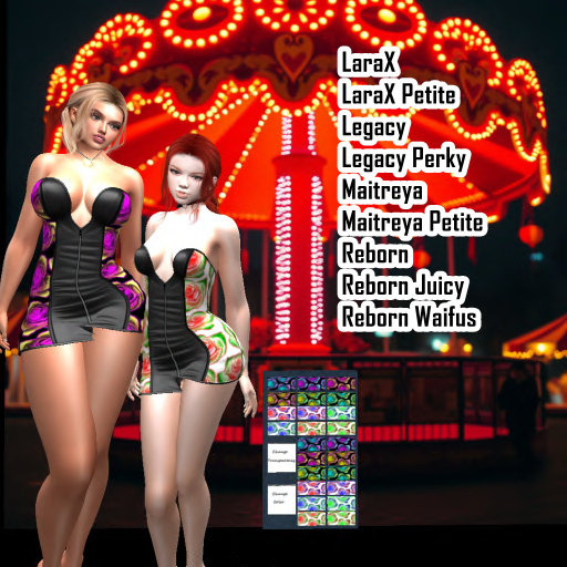 (GGD) DEMO- Dress 61-Neon Roses 2
