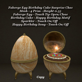 Faberge Egg Birthday Cake Surprise Choc1