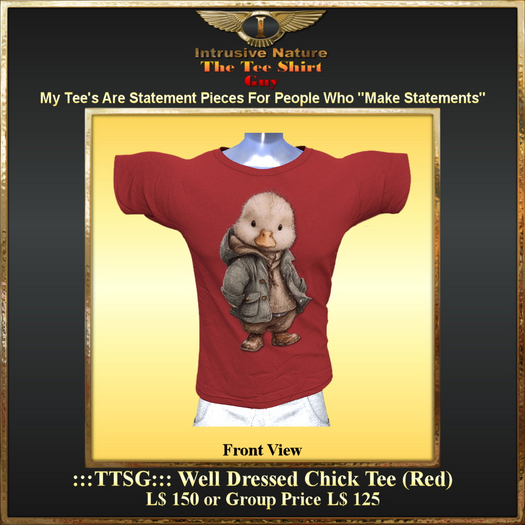 :::TTSG::: Well Dressed Chick Tee (Red)