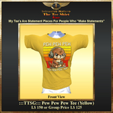 :::TTSG::: Pew Pew Pew Tee (Yellow)