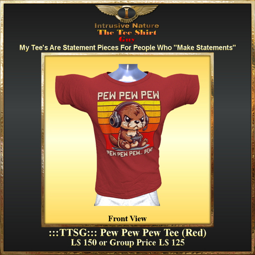 :::TTSG::: Pew Pew Pew Tee (Red) 