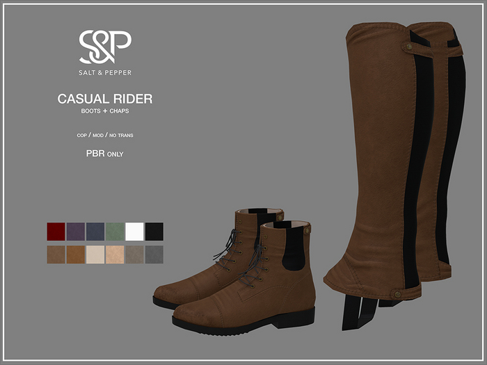 S&P Casual Rider boots & chaps eBody Reborn