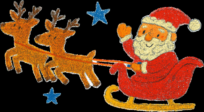 Santa on Sledge Christmas