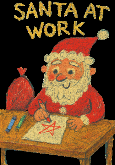Santa at work Christmas