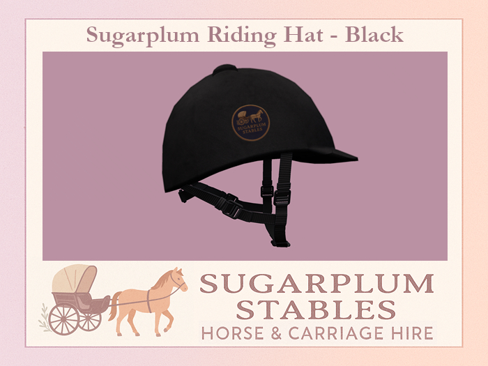 *Sugarplum Stables* Velvet Riding Hat - Black
