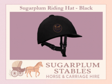 *Sugarplum Stables* Velvet Riding Hat - Black