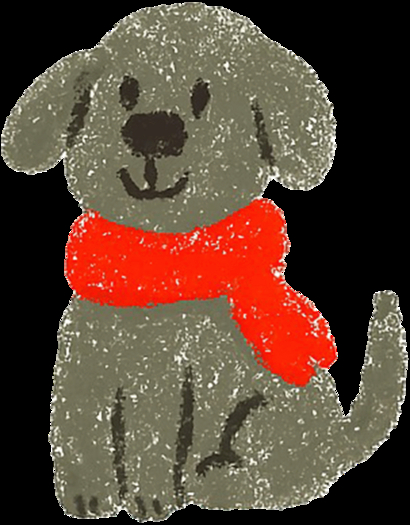 Grey Dog v2 Christmas