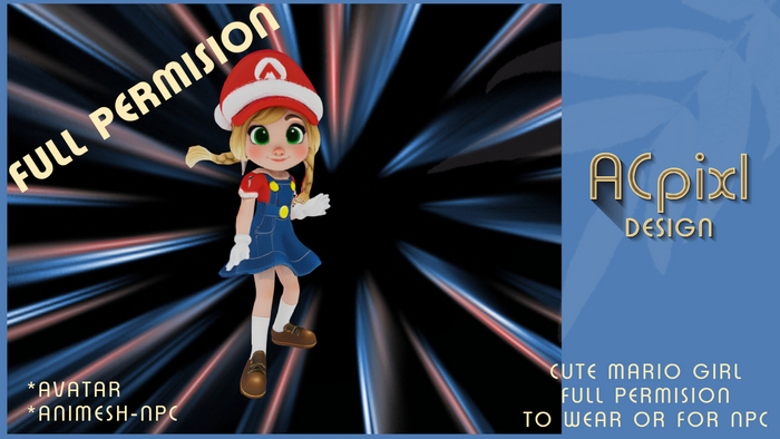 Cute Mario Girl- wear - npc