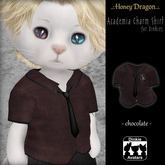 .:.H/D.:. Academia Charm Shirt - Chocolate [25DDAT5]