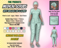 FP - Female Medical Scrubs With Surgical Cap MEGAPACK