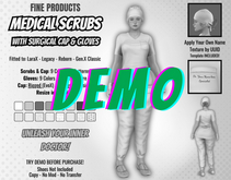 FP - Female Medical Scrubs With Surgical Cap DEMO