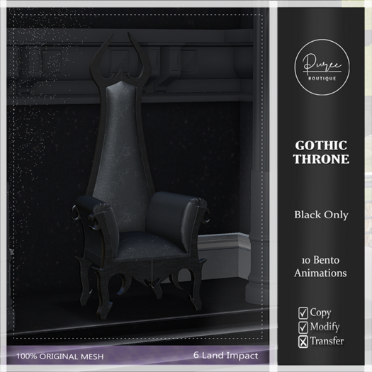 [PUREC] Gothic Throne / Black