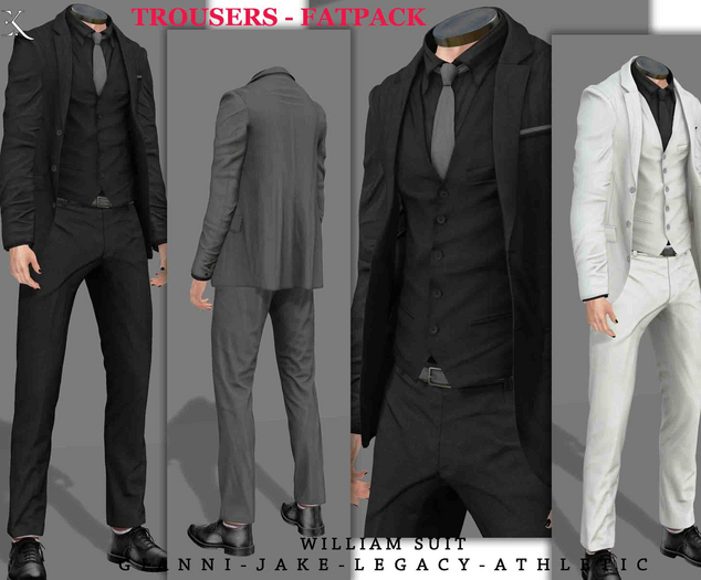 E.K - William - Suit Trousers - FATPACK {ADD - ME }
