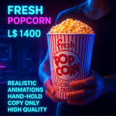 Fresh Popcorn Prop with Eating Animation (Copy) – Realistic Handheld Snack for Second Life