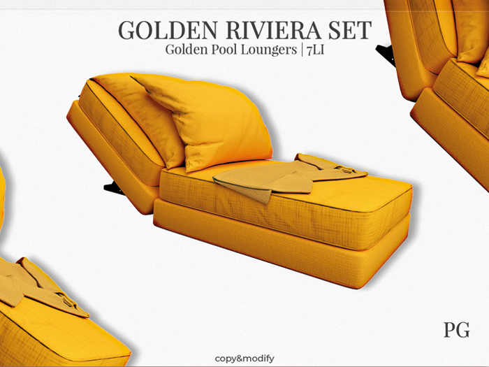 MINIMAL - Golden Pool Lounger PG