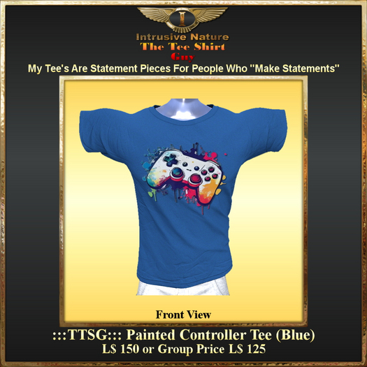 :::TTSG::: Painted Controller Tee (Blue)