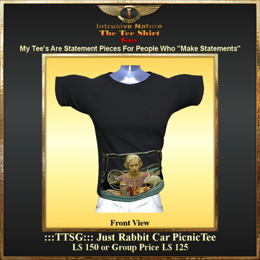 :::TTSG::: Just Rabbit Car Picnic Tee