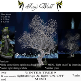 *Fairy`s World* WINTER TREE 9 lightstrings+light ON/OFF MESH