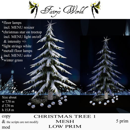 *Fairy`s World* CHRISTMAS TREE 1 MESH LOW PRIM
