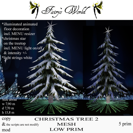*Fairy`s World* CHRISTMAS TREE 2 MESH LOW PRIM