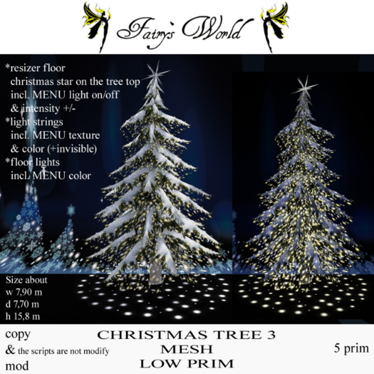 *Fairy`s World* CHRISTMAS TREE 3 MESH LOW PRIM