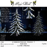 *Fairy`s World* CHRISTMAS TREE 7 MESH LOW PRIM