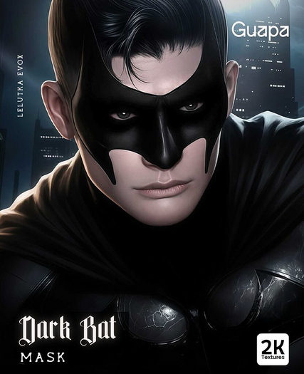 Guapa - Dark Bat Mask For Lelutka Evox- Fatpack