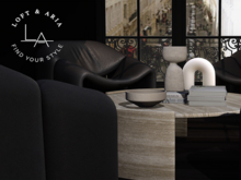 Bolton Lounge Set – Modern Leather & Stone Living Set (PG)