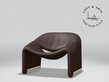 Bolton Leather Lounge Chair (PG) - Walnut