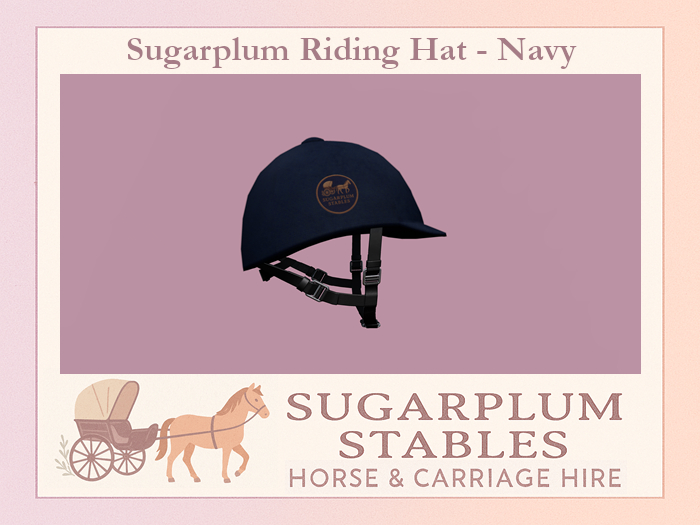 *Sugarplum Stables* Velvet Riding Hat - Navy