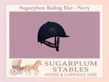 *Sugarplum Stables* Velvet Riding Hat - Navy